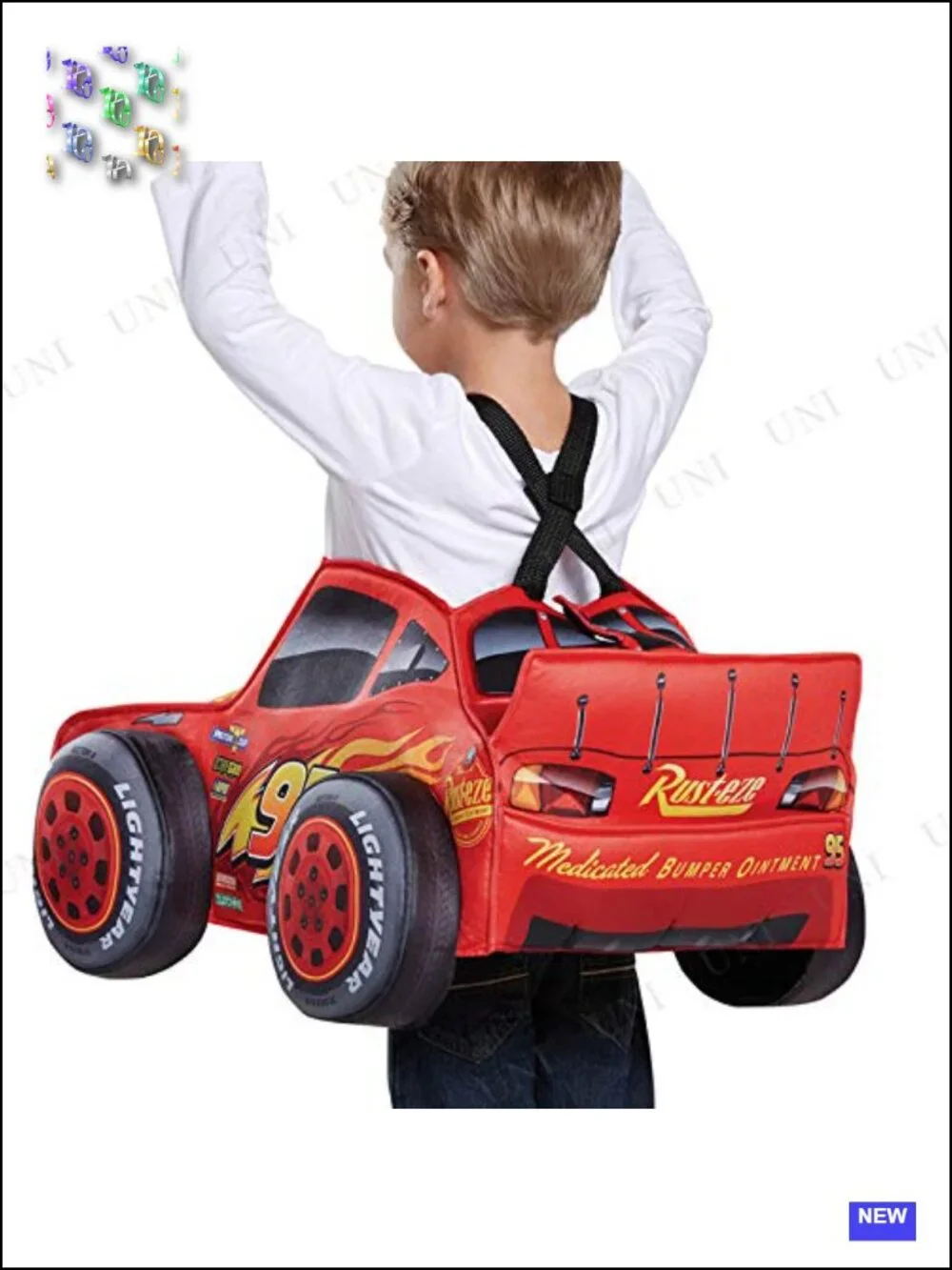 Lightning McQueen 3D Toddler Costume - Polyester, Disney Pixar Cars Halloween